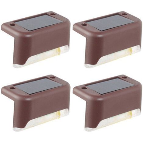 4 Stück Wasserdichte Solarleuchten Für Den Außenbereich Für Garten, Wand, Zaun, Treppen, Ideal Für Gartenwege, Energiesparend Und Langlebig –