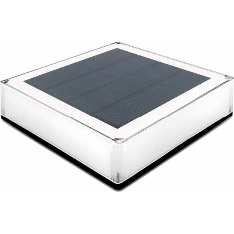 Capuchons De Poteaux Solaires 12x12cm, 1 Stk. Lampe De Poteau De Clôture En Bois Imperméable Lampe De Chemin De Jardin Pour Terrasse, Patio, Marches