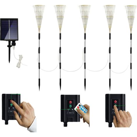 1 Set Mit 5 Solarleuchten Für Den Außenbereich Für Solar-landschaftsbeleuchtung, Solar-gartenleuchten