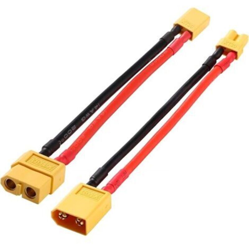 Xt-30-stecker Auf Xt-60-buchse-adapter Und Xt-60-stecker Auf Xt-30-buchse-adapter, Mit 10 Cm 14awg-silikonkabel, Für Rc-lipo-akku