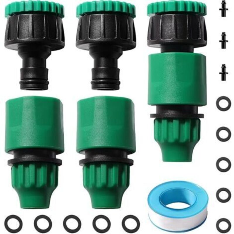 6 Stück G1/2 G3/4 Bis 8/12 Mm 4/7 Mm Mikro-bewässerungs-schnellanschluss, Mikro-bewässerungsadapter, Schnellkupplung, Gartenschlauch, Für Gartenbewässerungssystem