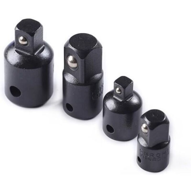 4-teiliges Reduzier-adapter-set Für Vierkant-ratschensteckschlüssel, 1/2 Auf 3/8, 3/8 Auf 1/4 (schwarz)