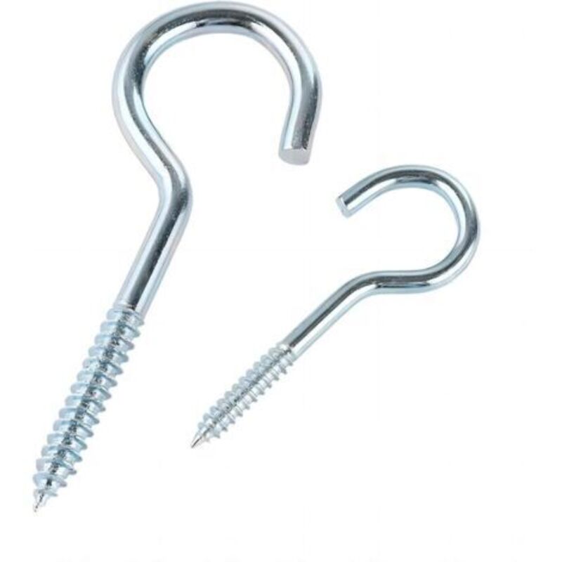 20 Stück 50 Mm Offene Schraubhaken, Gewindehaken, Schlaufenhaken, Tassenhaken, Zum Aufhängen An Wand, Decke, Aufhänger, Blumentopf, Regenschirm