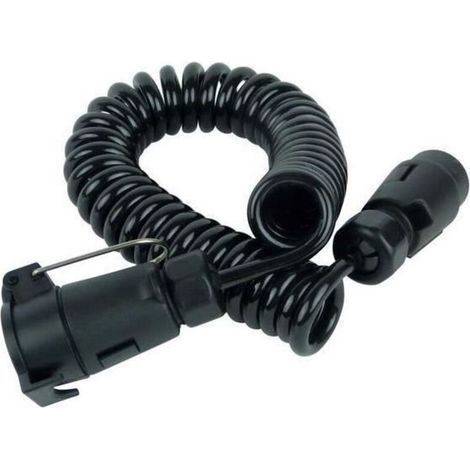 Rallonge Spirale - Universel - 7 Pole - 0,75 Mm² - Longueur 34 Cm - Phare Antibrouillard