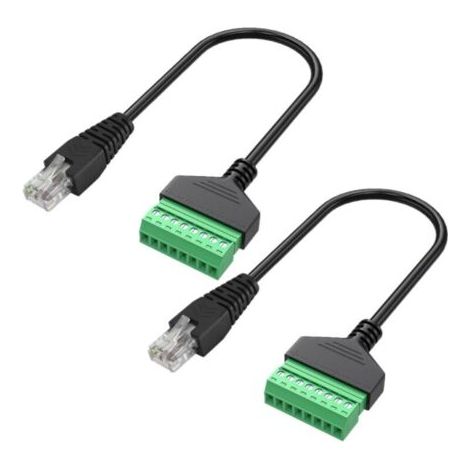 2er-pack Rj45-stecker Mit Schraubklemmen, Rj45-8p-8c-stecker Auf 8-pin-buchse, Schraubbare Ethernet-klemmen, Netzwerk, Steckbarer Klinkenstecker Für Av, Cctv, Utp, Dvr, Cat5, Cat6, Cat7