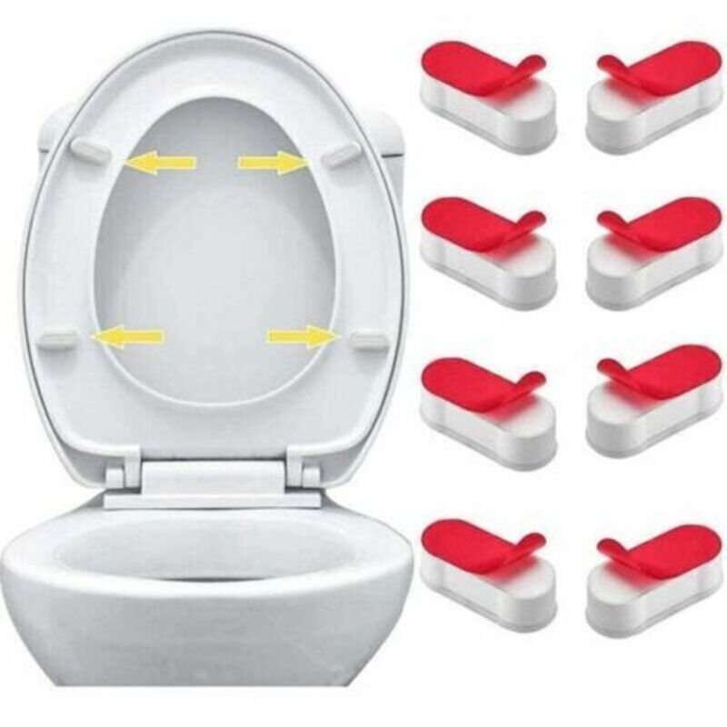 (weiß) 8er-pack Universelle Toilettendeckel-pads, Mit Starkem Kleber Für Den Toilettendeckel