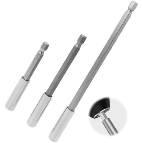 Magnetische Verlängerungsstange Für Elektrische Bohrmaschinen – 1/4 Zoll Sechskant-bohrerverlängerungshalter, 3-teiliges Set, Längen 75/100/150 Mm