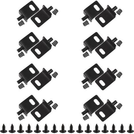 8er-pack Schwarze Drehscharniere Aus Metall Mit Verstecktem Schaft, Holzschranktürscharniere Mit Stifttürscharnieren Für Frei Schwingende Holzschranktür (einzelloch)