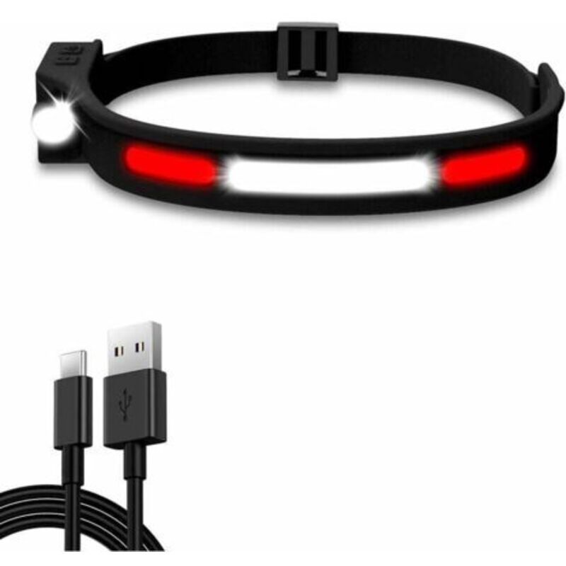 Zvd-stirnlampen, Wiederaufladbar, Wasserdicht Und 5 Modi, Halolight, 350 Lumen, Stirnlampe, Laufen, Kinder, Camping, Radfahren, Angeln, Heller Led-scheinwerfer