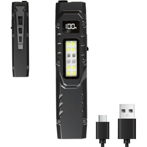 Handy-taschenlampe – Tragbare, Wiederaufladbare Usb-taschenlampe, Mit Clip Versehene, Nummerierte Handy-taschenlampe, Außenbeleuchtung Für Die Reise