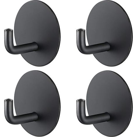 Häkelklebstoffe, Los Mit 4 Häkel-porte-servietten, Antirouille, Ohne Perçage, Ideen Für Restaurants, Badezimmer Und Küchen. (4 Häkelrunden Noirs)