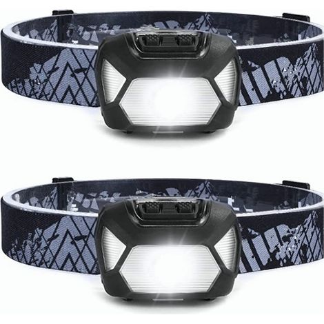 Leistungsstarke Wiederaufladbare Led-stirnlampe, D5000, Ultrahelle Led-stirnlampe 2000 Lux, Weißes Und Rotes Licht, 6 Beleuchtungsmodi, Ipx4 Für Laufen, Angeln, Radfahren, Campen