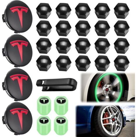 Radkappen-set Für Tesla, Mittlerer Nabenkappen-satz, Radmutternabdeckung, Mittlere Modifikation, Nabenabdeckung Für Modell Y Modus 3 Modus S Modus