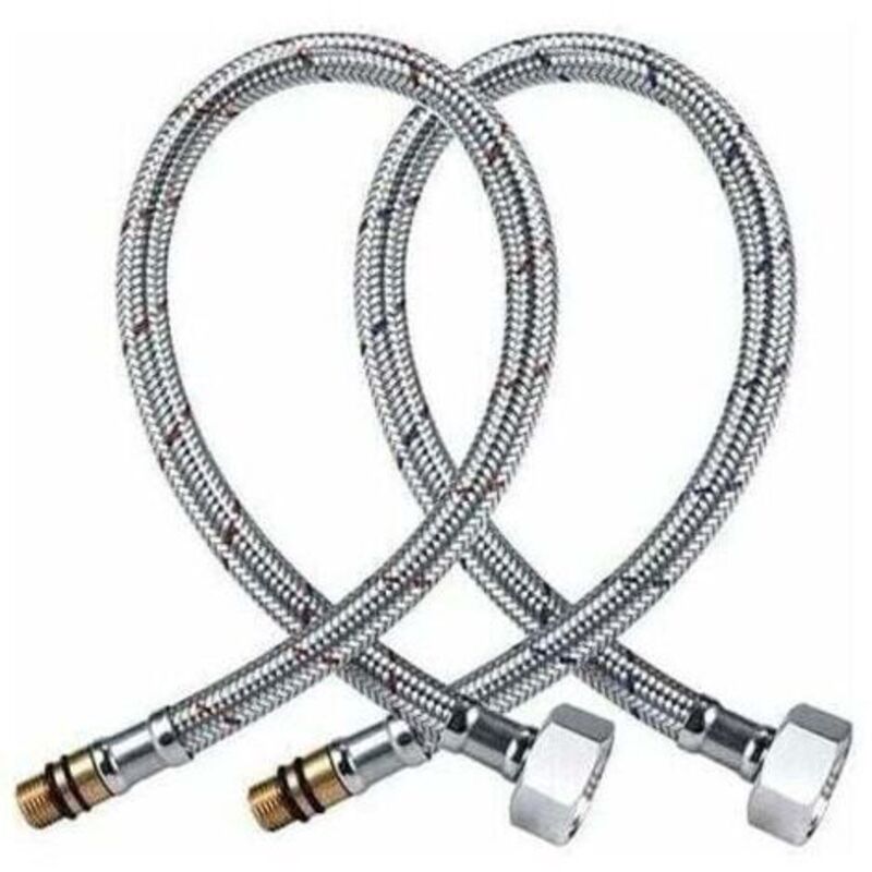Rohr Für Robinet Universel G1/2 Rohr Für Flexibles Aufhängen Aus Edelstahl Sus304 Edelstahl Für Mildes Wasser Und Kaltes Wasser Evier Cuisine Sall De Bain Longueur 600 Mm 2 Stück