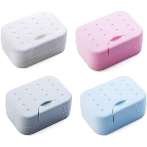 4er-pack Reise-seifenschalenhalter Mit Deckel, Seifenbox Aus Kunststoff, Leicht Zu Reinigen Für Badezimmer, Dusche Und Küche