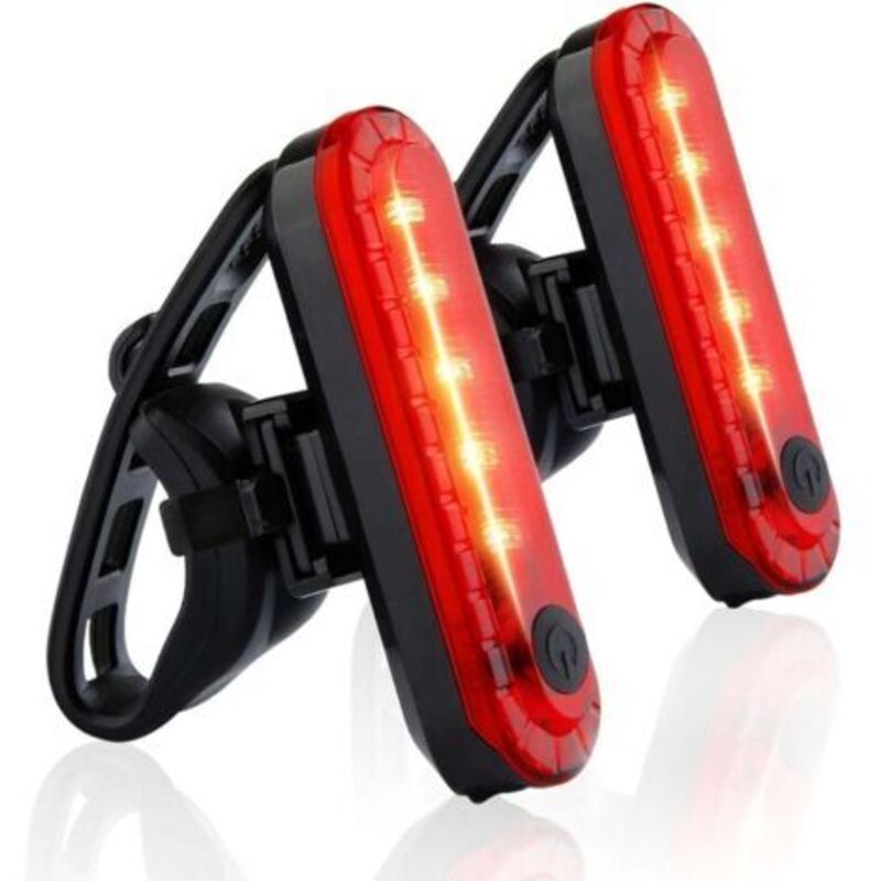 Pr 2er-pack Wiederaufladbares Usb-led-fahrradrücklicht, Unverzichtbares Sicherheitslicht Für Nachtradfahren, Wasserdichter Und Heller Reflektor Für Mtb, Geeignet Für Männer, Frauen Und Kinder