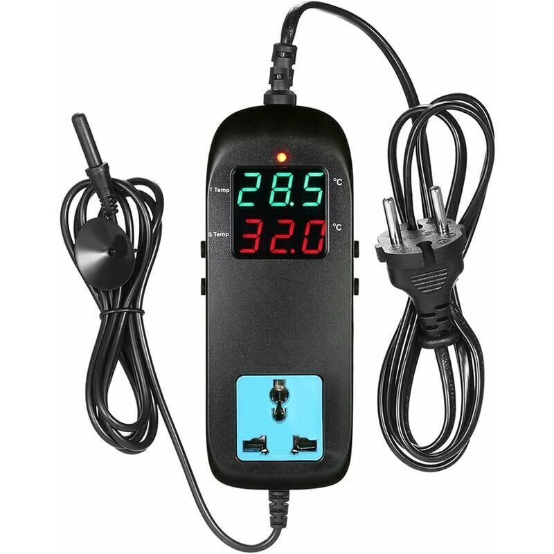 Kesselthermostat, Led-digitalanzeige, Elektronischer Thermostat, Temperaturregler Mit Steckdose