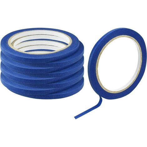 9 Rollen Blaues Abdeckband Zum Dekorieren, Basteln, Sprühklebepapier, Mehrere Oberflächen, Klare Linien, Hinterlässt Keine Rückstände, 20 M X 5 Mm