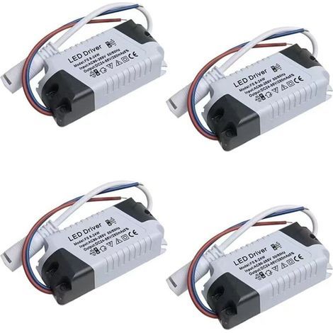 Lot Von 4 Led-piloten 8-24 W, Stromversorgung Mit Variabler Intensität, Transformator Étanche Pour Éclairage Led
