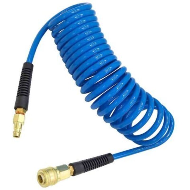 Luftgekühlter Pu-schlauch, 7,5 M Lang, 6 Mm Innendurchmesser X 11 Mm Durchmesser, Mit Schnellspannbändern Von 1/4 Zoll, Beugungsbegrenzung, Blau