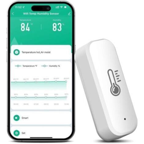 Zigbee Temperatur- Und Luftfeuchtigkeitssensor, Tuya Smart Thermometer Hygrometer Mit App-steuerung Und Alarmfunktion, Kompatibel Mit Alexa Und Google Home, Zigbee 3.0 Gateway Erforderlich