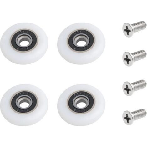 Duschtürrolle, 4 Stück Rollenrolle Für Duschtür, Schieberollen, Türrolle, Ersatzrad (25 Mm)