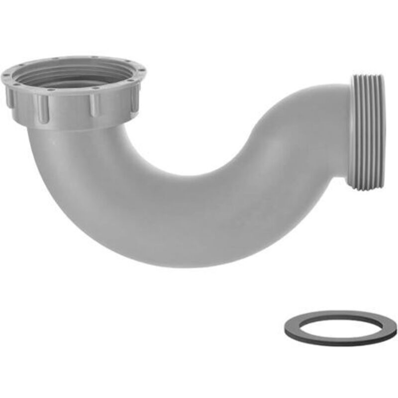 1 Stück Waschbeckensiphon, U-form, 56 Mm Innengewinde, 58 Mm Außengewinde, Spülrohr Für Küchen- Und Badezimmerwaschbecken