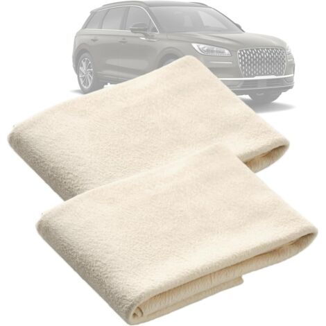 2 Stück Natürliches Auto-gämsenleder (40 X 30 Cm) – Extrem Saugfähiges Und Fusselfreies Gämsen-trocknungstuch – Ideal Für Auto, Glas, Spiegel Und Fenster