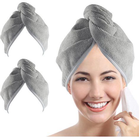 Servietten Für Mädchen Aus Mikrofaser: Packung Mit 2 Servietten Für Damen, 10 X 26 Cm (02, Packung Mit 2 Grauen)