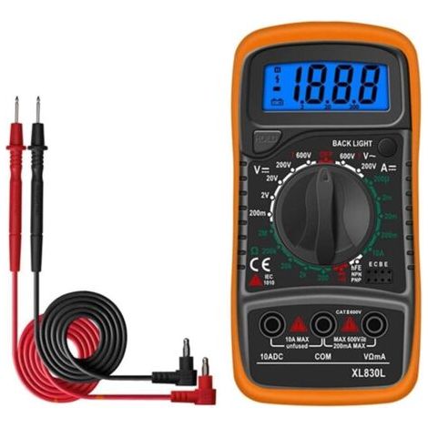 Digitalmultimeter, Digitales Amperemeter, Ac Dc 600 V, Tester Für Ohm, Spannung, Lcd-hintergrundbeleuchtung, Tragbarer Tester
