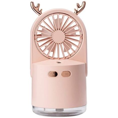 Tragbarer, Wiederaufladbarer Usb-kühlventilator Für Schreibtische (rose)