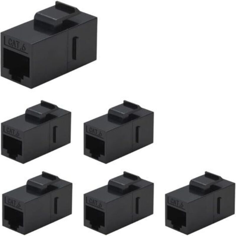6 Stück Cat6 Rj45-koppler, Ethernet-koppler, Cat6 Rj45 Keystone-buchse, Buchse Auf Buchse