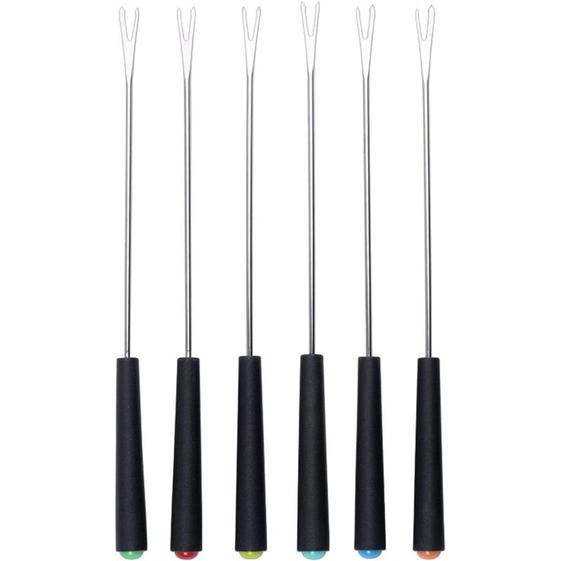 Käsefonduegabel-set, 6 Stück, Edelstahl-fonduebesteck, Käsefonduegabel Mit Hitzebeständigem Griff Für Käse, Schokolade, Marshmallow-fleisch