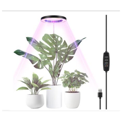 Pflanzenlampe, Led-vollspektrum-wachstumslicht, 30–155 Cm Höhenverstellbar Mit 70 Leds, Mit 3/9/12-stunden-timer, Für Zimmerpflanzen