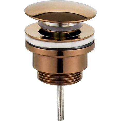 Bonde Clic Clac Universelle Or Rose Bonde Push-up-lavabo-bidet, 1 1/4 Zoll, Hergestellt In Laiton