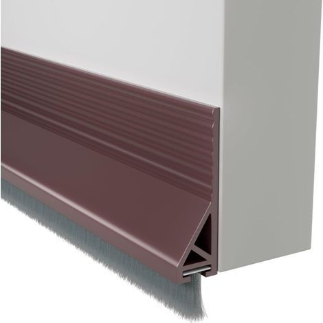 Türdichtung Mit Bürste Für Außen- Und Innentürschwellen, Schalldämmend, Wind- Und Staubdicht (100 Cm, Braun)