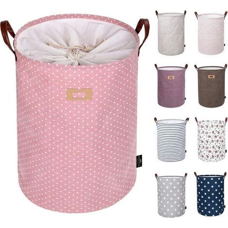 19-zoll-kleiderkorb, Faltbar, Wäschesack Mit Großem Fassungsvermögen, Pink