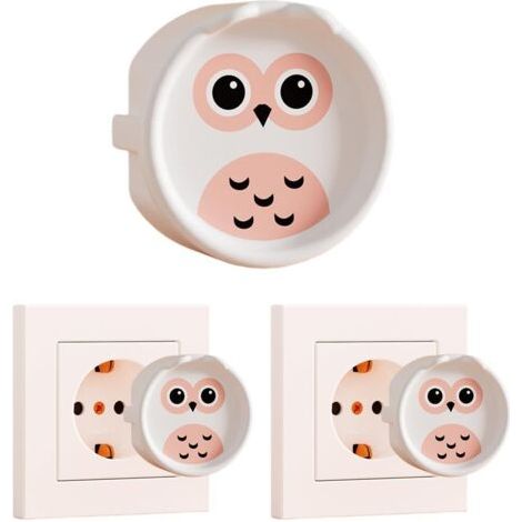 4 X Steckdosenabdeckungen Für Babys, Niedliche Steckdosenabdeckungen, Kindersicherungssteckdosen (weiß).
