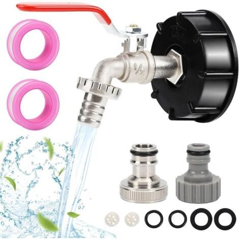 1000l-tank-wasserhahn-adapter, S60x6-aluminiumlegierung, Ideal Für Regenwassersammler Und Bewässerung