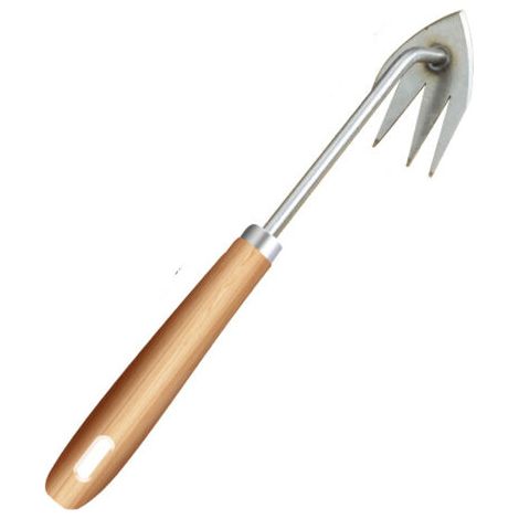 Unkrautstecher Mit M-förmiger Klaue, Unkrautstecher, Löwenzahnfänger, Gartengerät, Edelstahl Mit Massivholzgriff (m-typ), 30 Cm