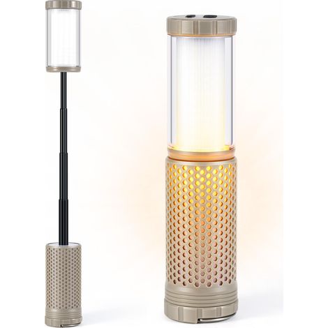 Camping-außenlampe, Wiederaufladbare Camping-laterne, Schutzart Ip44, Einziehbare Und Aufhängbare Zeltlampe.