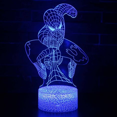 3d-superhelden-nachtlicht, Spiderman-spielzeug Für Jungen, Ideales Nachtlicht Für Weihnachten Oder Kindergeburtstage (spiderman) -