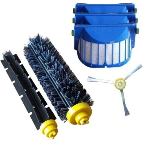Premium-wartungsset, Service-set, Geeignet Für Roboterstaubsauger, Xu, Irobot Roomba 600-serie, Bürstenset + 3 Aerovac-filter + Seitenbürste