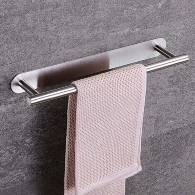 Porte Serviettes Mural 40 Cm – Edelstahl Ohne Rouille – Praktische Serviettenstange Im Badezimmer Oder In Der Küche – Selbstklebendes 3m-robustes Papier