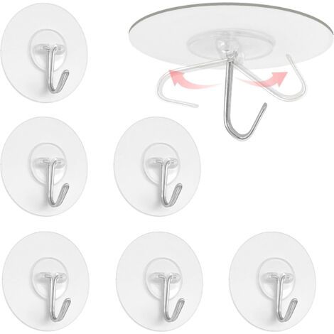 6er-pack Wasserdichte Selbstklebende Wandhaken Für Küche Und Bad, Tür, Wand