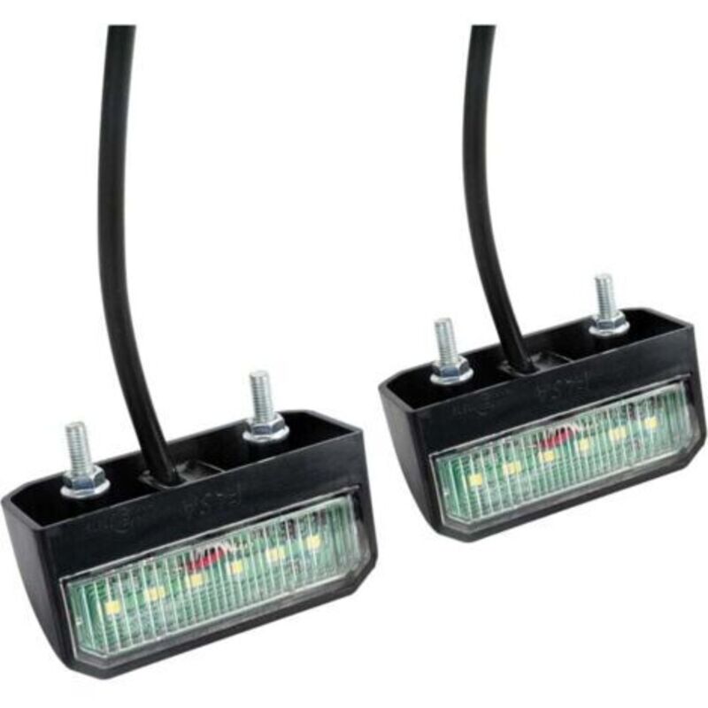 2 X Feux De Plaque D'Immatriculation Led 12v 24v, Eclairage De Plaque D'Immatriculation Lumière Blanc 6000k - Undurchlässig