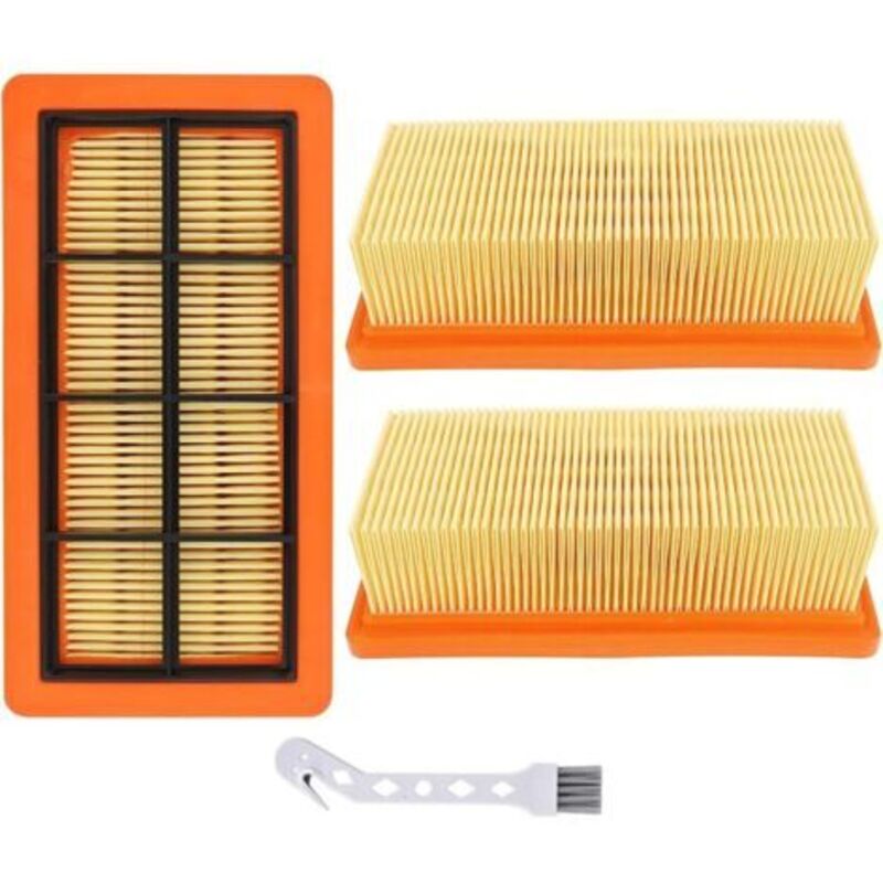 Set Mit 3 Plissee-filterplatten Kfi 7420 Für Kärcher Ad2, Ad2 Battery, Ad4 Premium, Ad3 Premium, Ad3, Ad 3.200, Ad 3.000, Ersatzfilter Für Zentrier- Und Staubsauger