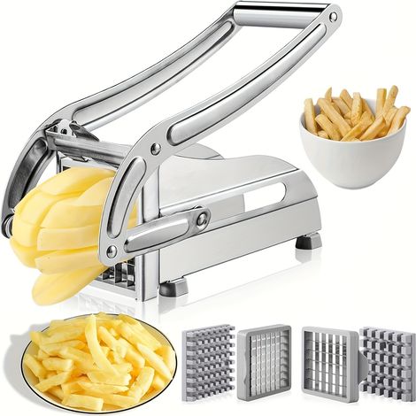 Gebackene Hülsenfrüchte, Coupé-frites, Trancheur Von Früchten Aus Rostfreiem Stahl, Découpe-frites, Trancheur Von Pommes Frites