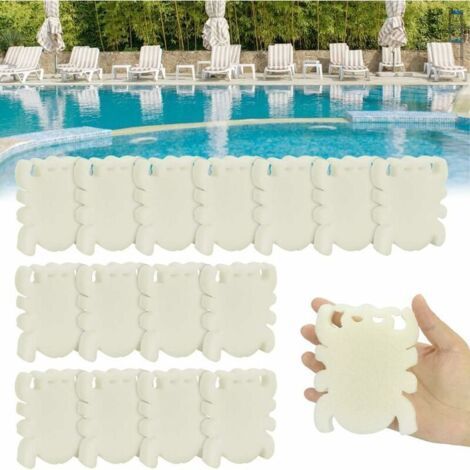 16 Stück Spa-schwämme, Wiederverwendbare Ölabsorbierende Schwämme, Langlebige Schaumschwämme, Weiße Spa-zubehör, Reinigungswerkzeuge, Fettabsorbierende Schwämme Für Bodenreiniger