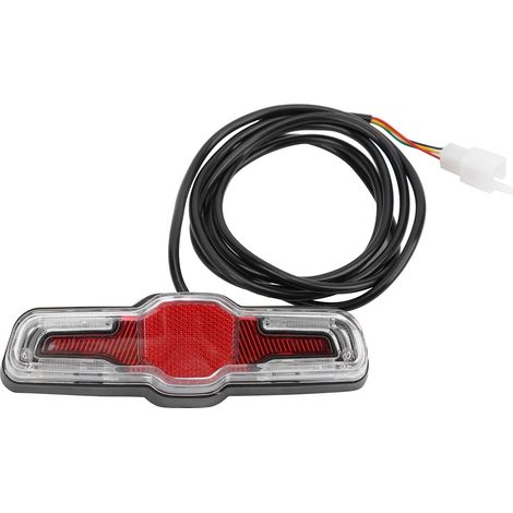 Rücklicht Für Elektrofahrräder, 5 Led Abs, Kompatibel Mit 36v-, 48v- Und 60v-nabenmotoren, Für Optimale Sicherheit Bei Nachtfahrten. Zubehör Im Lieferumfang Enthalten.